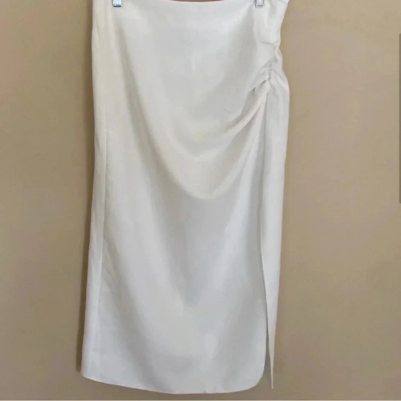 Zara Women Draped Pencil Skirt White 8000/878 (NWT - Picture 4 of 8